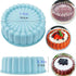 Flower Shape Silicone Cake Mold, Non-stick Fluted Pans, Perfect Bakeware for Cake, 7.6 Inch, Blue