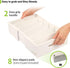 Expandable Kitchen Cabinet Organizer for Food Storage Container Lids, Bamboo Drawer Caddy with Adjustable Dividers