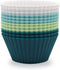 Silicone Baking Muffin Cups 12 Pack, Reusable Cupcake Liners, BPA Free, Dishwasher Safe (White, Green, Navy, Dusty Blue)