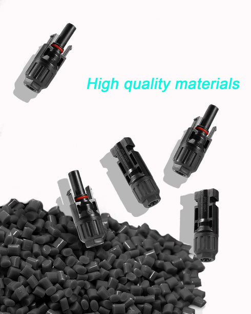 Y Solar Connector, Solar Y Branch Parallel Cable, 10AWG 45A Waterproof IP68 40CM Cable for Solar Panels