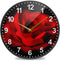 ALAZA Red Rose Flower Black Wall Clock, Battery Operated Silent Non Ticking Clocks for Living Room Decor