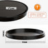 HGF Black Round Decorative Tray, 13 Inch Metal Iron Serving Tray for Coffee Table, Kitchen Sink Organizer, Dining