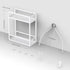 Meangood Shower Caddy 10.4" x 4.5" x 22.04", Hanging Organizer Over Shower Head for Shampoo, Conditioner with Hooks