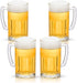 COKTIK 4 Pack Heavy Large Beer Glasses with Handle, 20 Ounce Classic Beer Mug Glasses Set