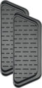 Crystala Filters Non-slip Cuttable Fridge Water Dispenser Drip Tray, 2 Pack (Rectangular, Black)