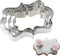 Plaque Frame Cookie Cutter Set, 4Pcs/Set, Stainless Steel Pastry Biscuit Cutters Mold (Style 2)