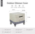 28L 28W 17H inch Patio Ottoman Cover, Waterproof Outdoor Square Furniture Cover for Side & End Table x x