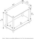 2-Tier Furinno TURN-N-TUBE Side Table, Modern Rectangle End Table with Open Shelf, Night Stand, Bedside Table, Toolless