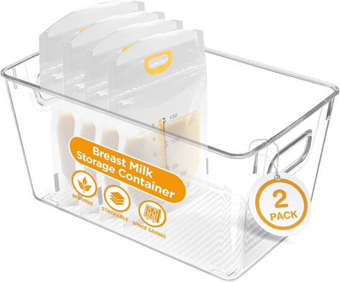 Priver - Breast Milk Freezer Storage Containers, 2 pack - Breastfeeding Essential