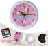 Pink Wall Clock - Silent Non Ticking Décor for Kids Room, Office, School, Bedroom, Kitchen, 12 Inch