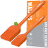 Walfos Silicone Basting Pastry Brush Set, Heat Resistant with Strong Steel Core, BPA Free, 2 Pcs (Orange)