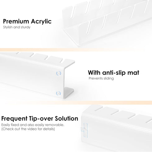 HAYVAN Hat Organizer for Baseball Caps, 2 PCS No Install Acrylic Holder for 14 Caps (White)