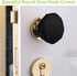 Door Handle Covers, 4Pcs Black Decorative Round Soft Knob Covers with Clear Anti-Collision Adhesive Strip