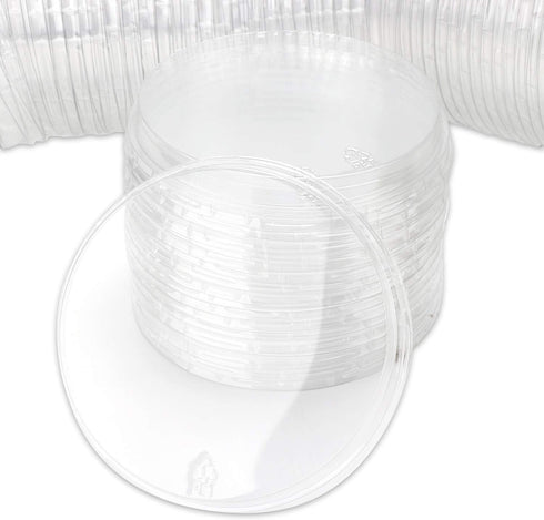 Beasea Aluminum Foil Cups with Lids, 100pcs Disposable Plastic Souffle Cup for Baking