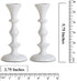 Rely+ White Candle Holders Set of 2 Decorative Centerpiece Table Holders for Taper Candles Home Decor Wedding