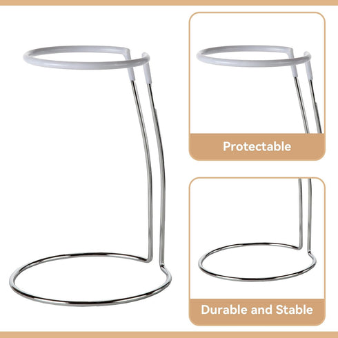 Lily's Home Wine Decanter Drying Stand with Rubber Coated Top, Includes Cleaning Brush for Standard Decanters
