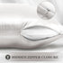 Adubor Silk Pillow Case - 23 Momme 6A Grade Fibers, 900 Thread Count, Queen 20''x30'', Ivory White