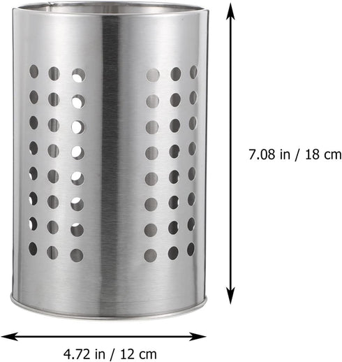 DOITOOL 2PCS Stainless Steel Kitchen Utensil Holders for Countertop, Spoon and Fork Holder for Restaurant