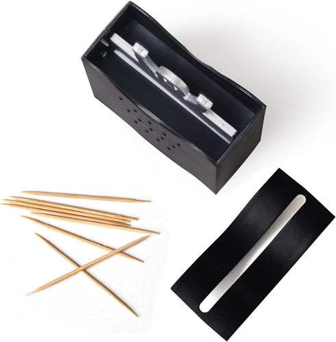 Fun Toothpick Holder - Cute Decorative Plastic Toothpick Dispenser (Black)