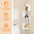 5 7.87 7.87 33.46 INCHES ShellKingdom Corner Shelf Wall Mount, Tier Corner Bookshelf, Floating Display Shelves