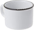 Abbott Collection Enamel Look Stoneware Cappuccino Mug, 27-ENAMEL/CAP WHT, White