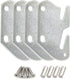 Bitray Wood Bed Plates, 4pcs Wood Bed Rail Hook Plates for Bed Frame Bracket Headboard Footboard Replacement