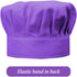 Kids Adjustable Apron and Chef Hat Set, Cute Kitchen Apron for Cooking, Baking, and Painting (6-12 Year, Purple)