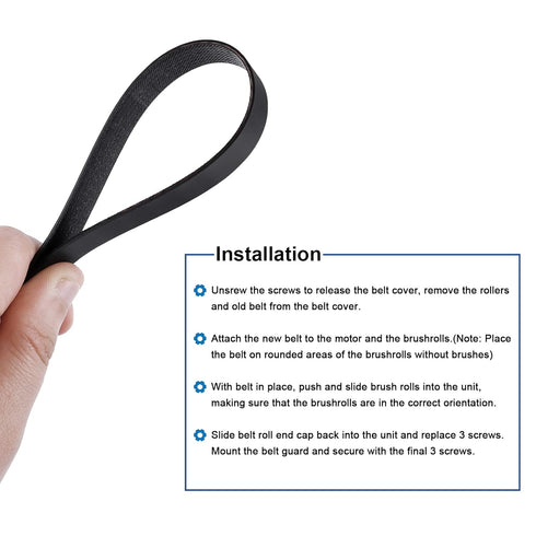 KEEPOW Part #440005536 Replacement Belts for Hoover FH51000 FH51001 FH51002 Carpet Cleaner (4 Pack)