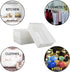 Plastic Storage Trays Baskets, Set of 6 Organizing Baskets, 13.2 x 9.6 x 3.6 Inches (White)