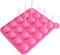 20 Cavity Silicone Pink Lolly Pop Party Cupcake Baking Mold, Cake Pop Stick Mold Tray