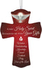 Confirmation Cross Gift, Come Holy Spirit Wooden Cross with White Ribbon Hanger, 6 Inch
