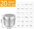 20 Pack 240 Set Bekith Magnetic Spice Jars, Magnetic Spice Containers for Refrigerator, Seasoning Tins with Clear Top