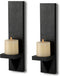 OwnMy Set of 2 Wooden Wall Candle Sconces Rustic Wall Mount Wooden Pillar