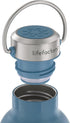 LIfeFactory Stainless Steel Vacuum-Insulated Sport Bottle - 24 Ounce, Dark Denim