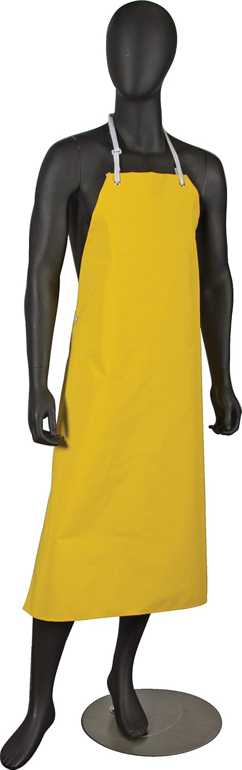 San Jamar 615NBA Neo-Flex Bib Apron, 43" Length x 29" Width, Yellow