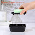 Quatish 2 Pack Travel Soap Container, Portable Soap Holder with Lid for Camping Gym Travel (Black)