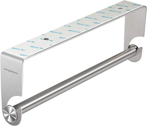 simpletome Kitchen Paper Towels Holder Under Cabinet Adhesive or Drilling Installation Brushed