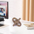 DOVDOV Wood-Toned Knot Sculpture, Triple-Knot Statue, Wood-Toned Home Decor, Ideal for accenting Rustic-Style Coffee