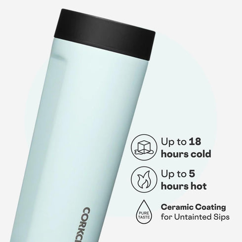 Commuter 18 360 17 oz Corkcicle Cup Travel Mug - Insulated Coffee Mug with Lid - Keeps Drinks Cold Hours - Spill-Proof