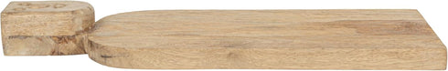 Creative Co-Op Compact Hand-Carved Mango Wood Slicer, Natural Cheese and Cutting Board