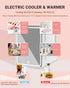 Mini Fridge Skincare with Dimmable LED Light Mirror, 4L/6Can Cooler & Warmer Mini Fridge for Skincare and Makeup,