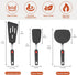 Hotec Silicone Spatula Turner Set of 3, 600°F Heat Resistant, Large Flexible Rubber Spatula for Nonstick Cookware