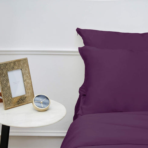 INSSL Dark Purple Mulberry Silk Pillowcase for Hair and Skin Health, Natural Silk Pillow Cover with Hidden Zipper, 1