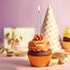 Luter Metallic Long Birthday Candles with Silver Stand - Cake Candles for Wedding Birthday Party Decoration (24 Pieces)