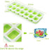 Ice Cube Trays, Silicone Easy-Release 14-Ice Trays with Spill-Resistant Lid, BPA Free, 2 Pack