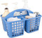 JiatuA Portable Shower Caddy Basket, Blue Cleaning Supplies Organizer with Handle, Divided Tool Bin for Bathroom,