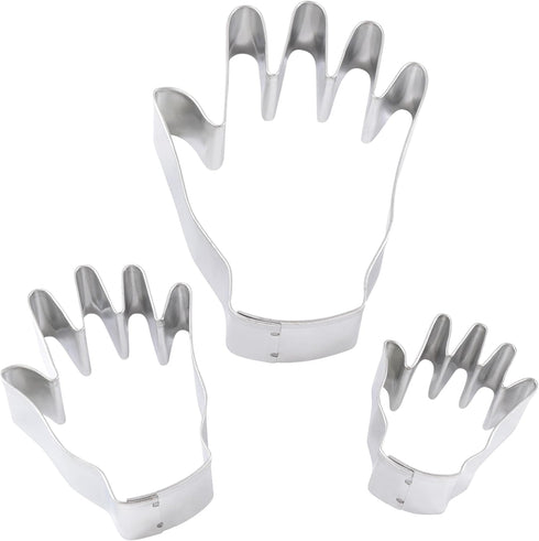 R&M Hand Shaped Cookie Cutter Set, 3-Piece