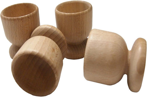 efo Wooden Egg Cups | Boiled Egg Holder | Easter Decor | Arts and Crafts DIY Unfinished Wood | Egg Cup Set of 4