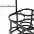 6 Metal Wine Bottle Carrier Bottle Wine Carrier with Wood Handle Farmhouse Metal Wine Rack Basket Caddy Decorative Wine