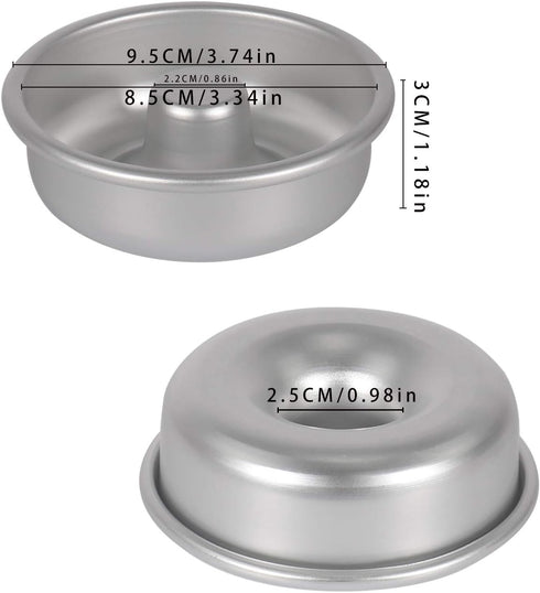 10PCS Individual Donut Pan for Baking, Sturdy Anodized Aluminum Alloy donut cake pan,Non Stick donut pans, DIY Doughnut Cake Mould Bakery Baking Tools Bakeware for baking muffins, cupcakes by Kslong